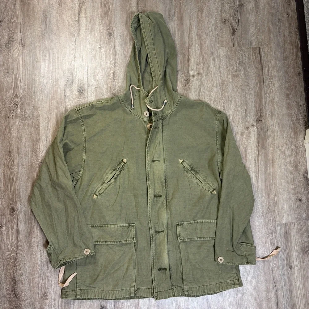 Free People Joshua Tree Utility Jacket Womens Medium Oversized Green Military